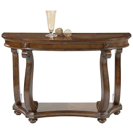 Sofa Table with Mahogany Bordered Tabletop